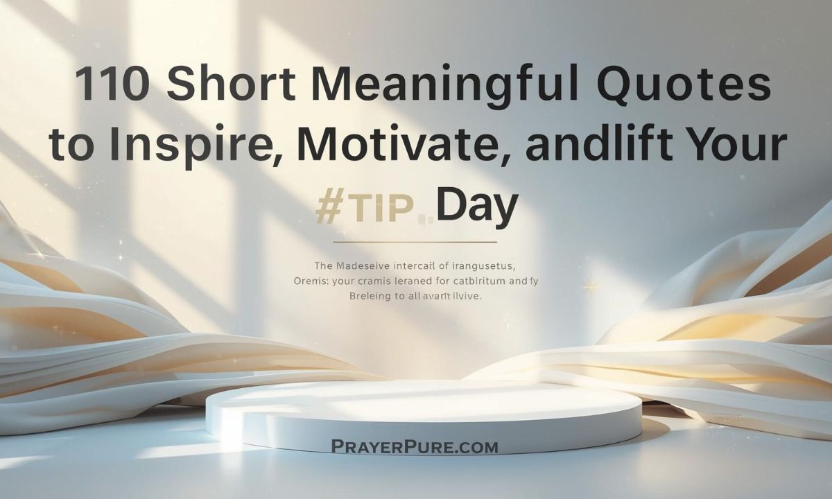 110 Short Meaningful Quotes to Inspire, Motivate, and Uplift Your Day