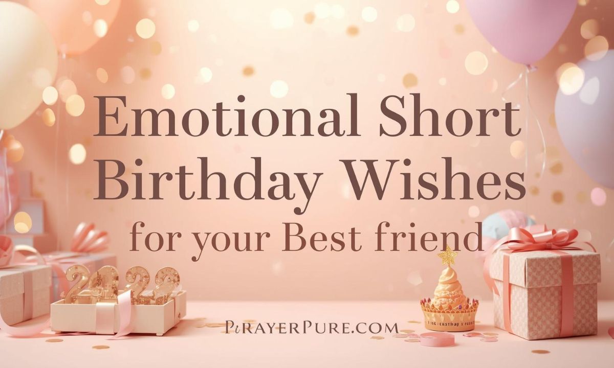 Emotional Short Birthday Wishes for Your Best Friend