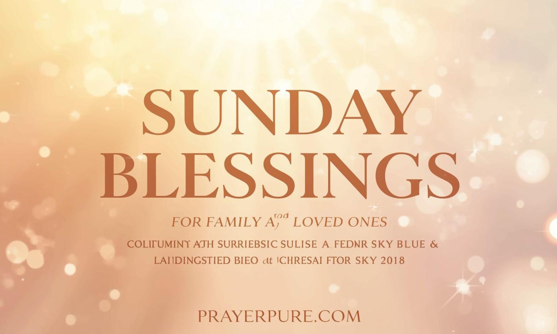 Sunday Blessings for Family and Loved Ones
