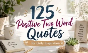 125 Positive Two Word Quotes for Daily Inspiration