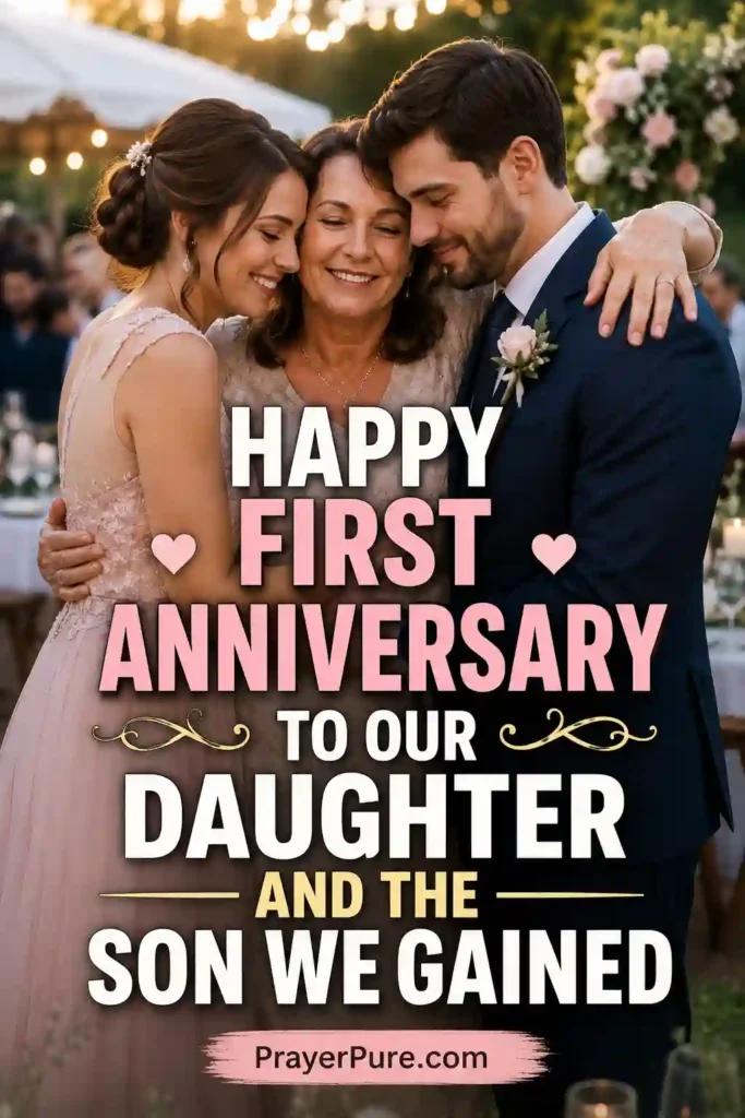 First Anniversary Wishes for Daughter and Son-in-law