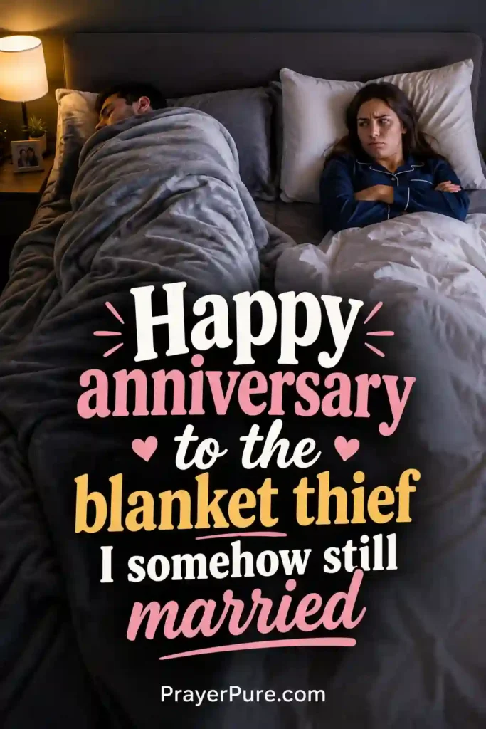 Funny Anniversary Captions About Sleep and Snoring