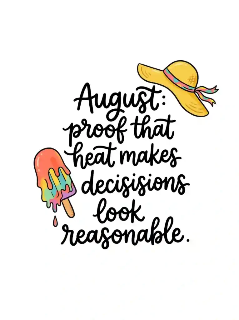 Funny August Quotes
