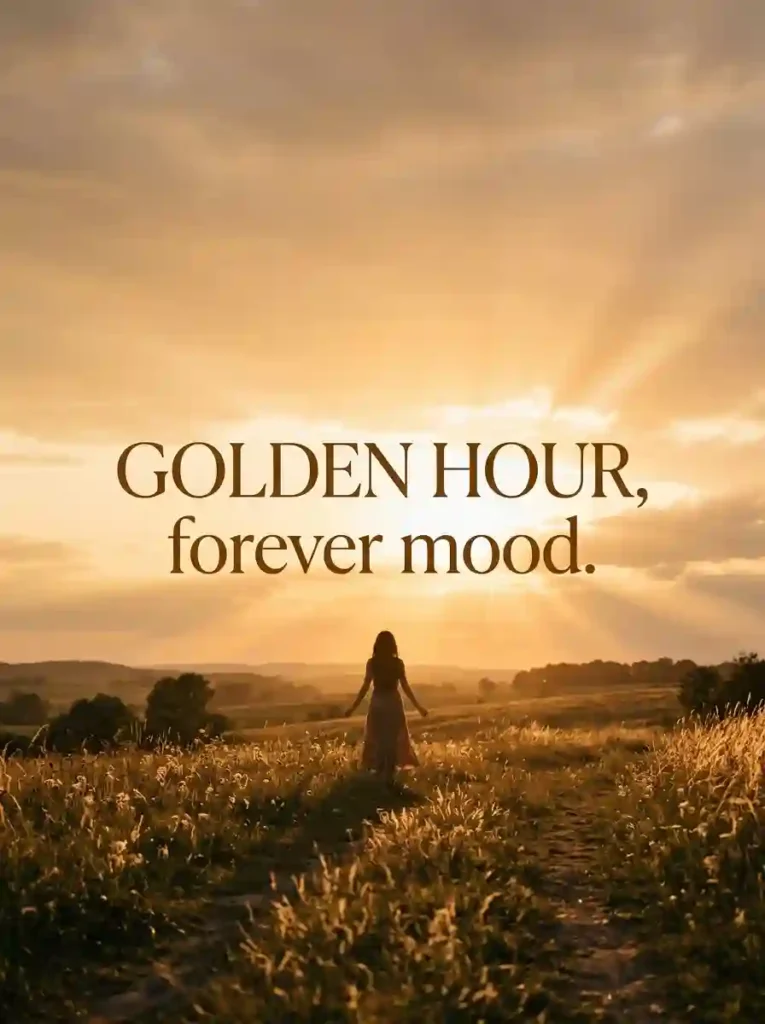 Golden Hour Aesthetic Captions