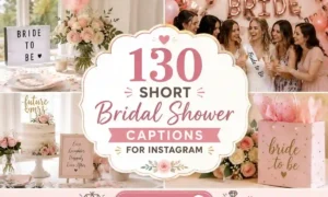 130 Short Bridal Shower Captions for Instagram
