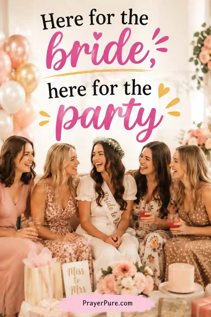 Bridal Shower Captions for Guests and Squad Photos