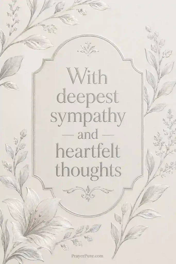 Condolence Sayings for a Card