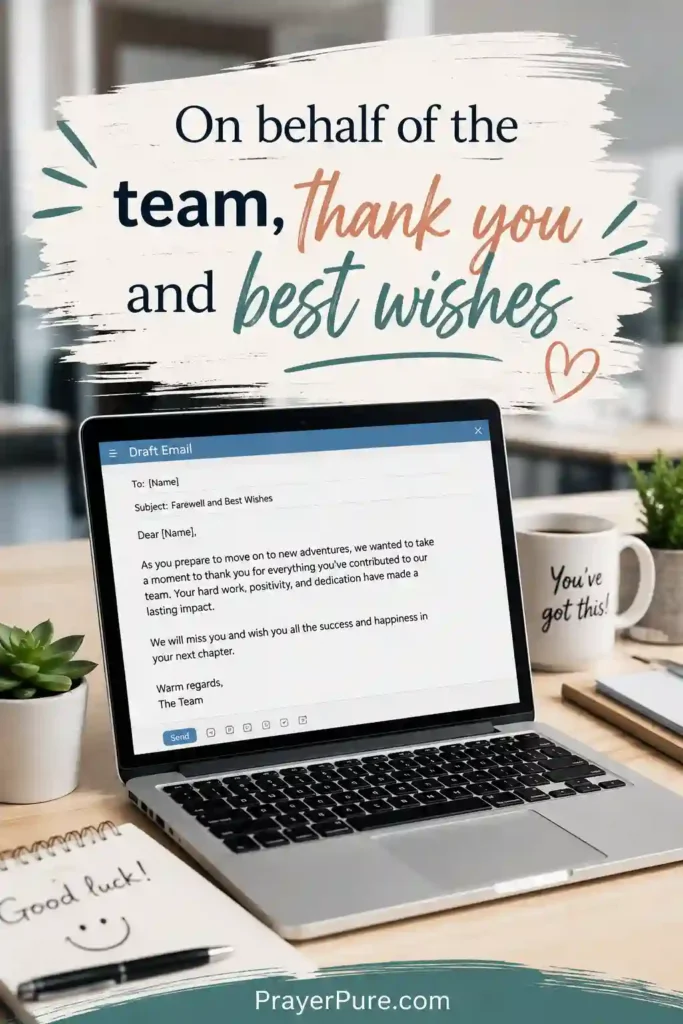 Farewell Messages for Group Emails and Cards