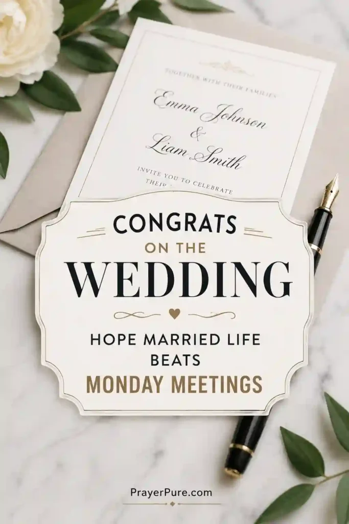 Funny Wedding Wishes for Coworkers