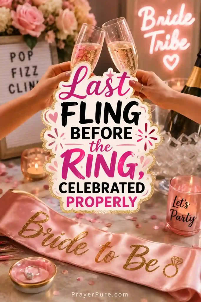 Last Fling Before the Ring Captions