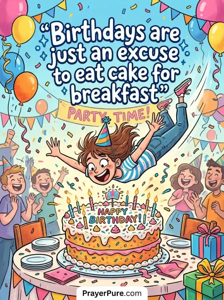 Short Funny Birthday Wishes About Cake