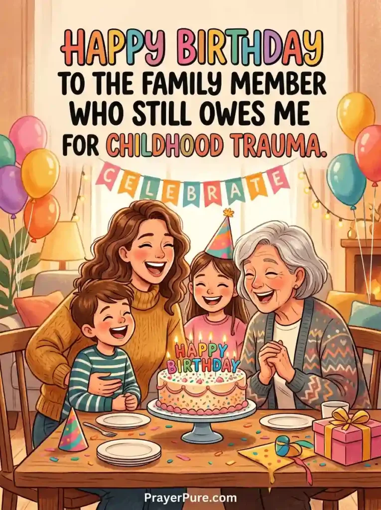 Short Funny Birthday Wishes for Family