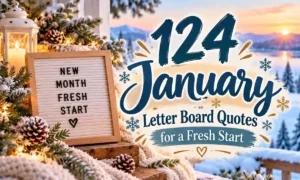 124 January Letter Board Quotes for a Fresh Start
