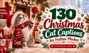 130 Christmas Cat Captions for Festive Photos