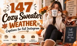 147 Cozy Sweater Weather Captions for Fall Instagram