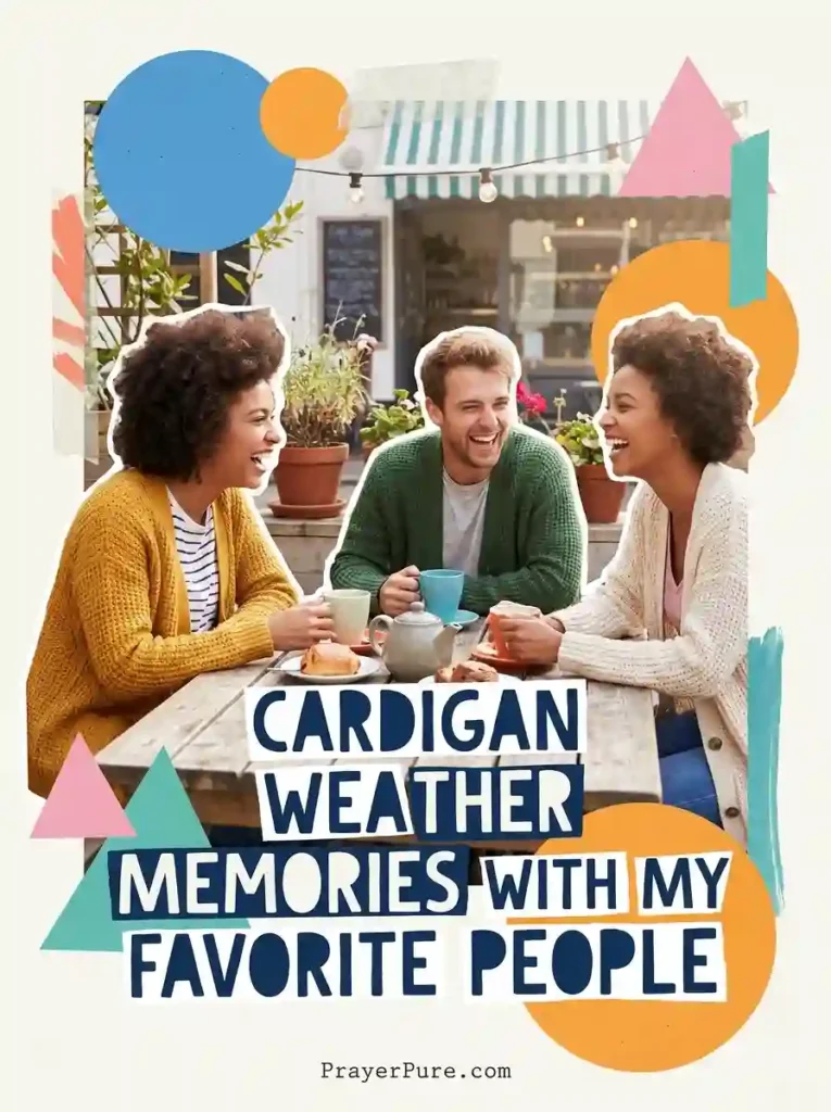 Cardigan Captions for Friends and Group Photos