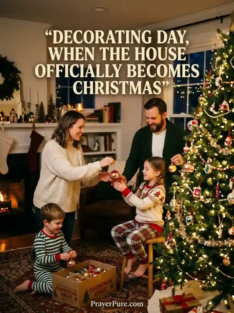 Christmas Tree Captions About Decorating Day