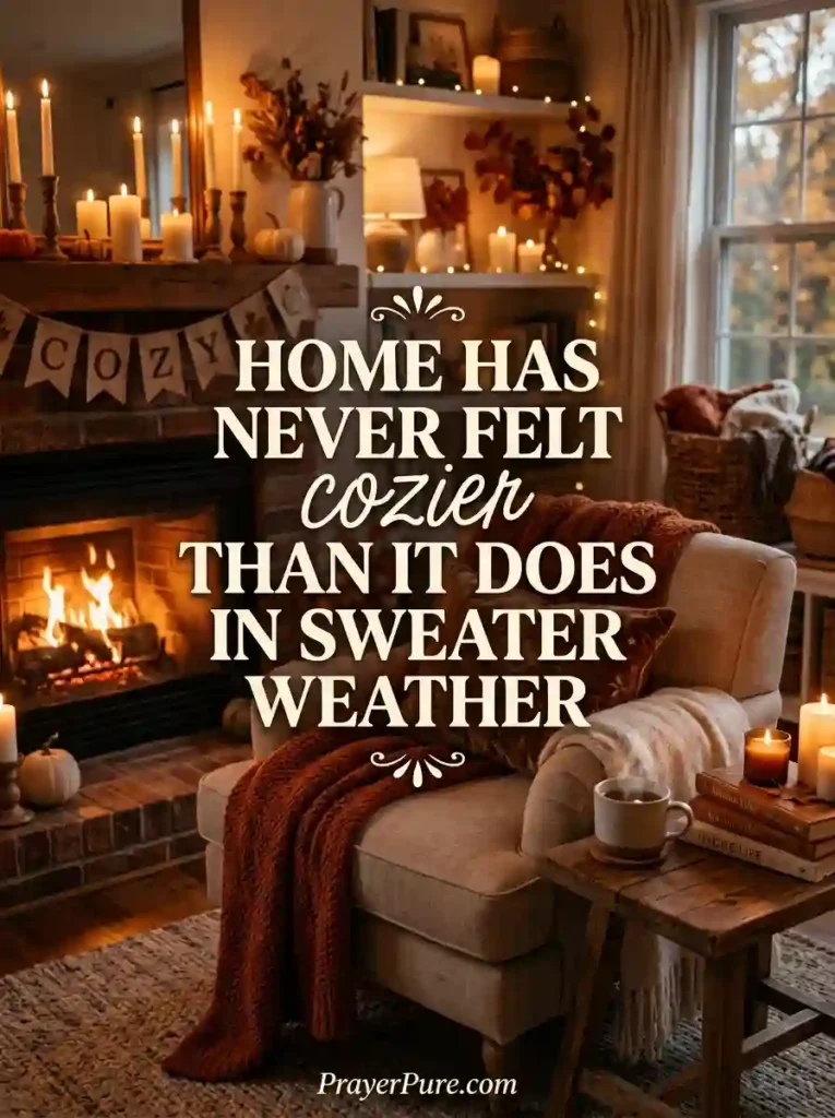 Cozy Home Captions for Sweater Weather