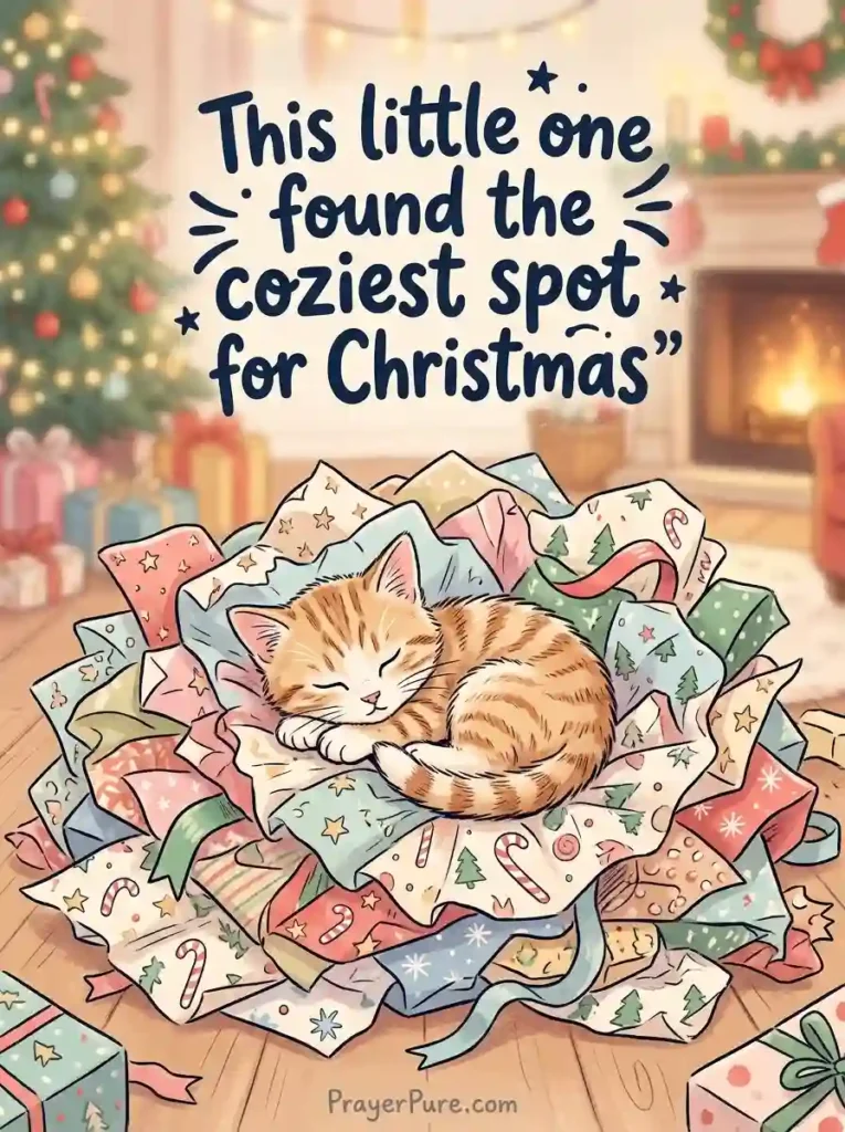Cute Christmas Cat Captions