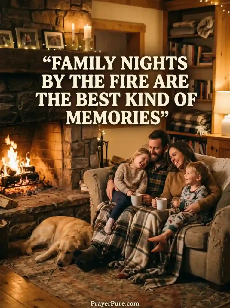 Fireplace Captions for Family Nights