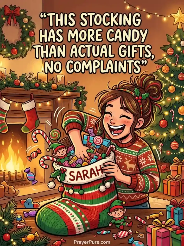 Funny Christmas Stocking Captions