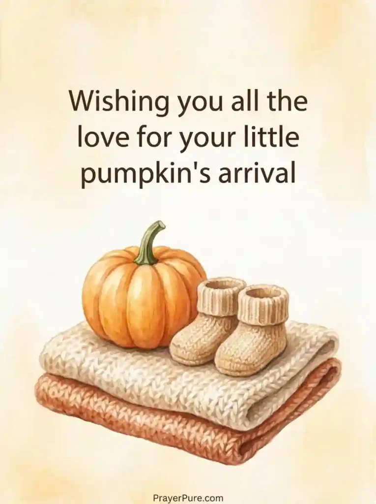 Little Pumpkin Baby Shower Card Messages to Share