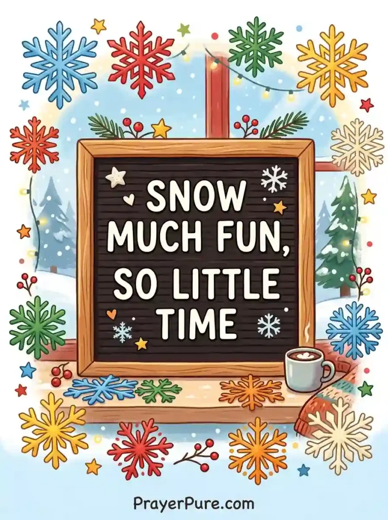 Punny Snow Letter Board Quotes