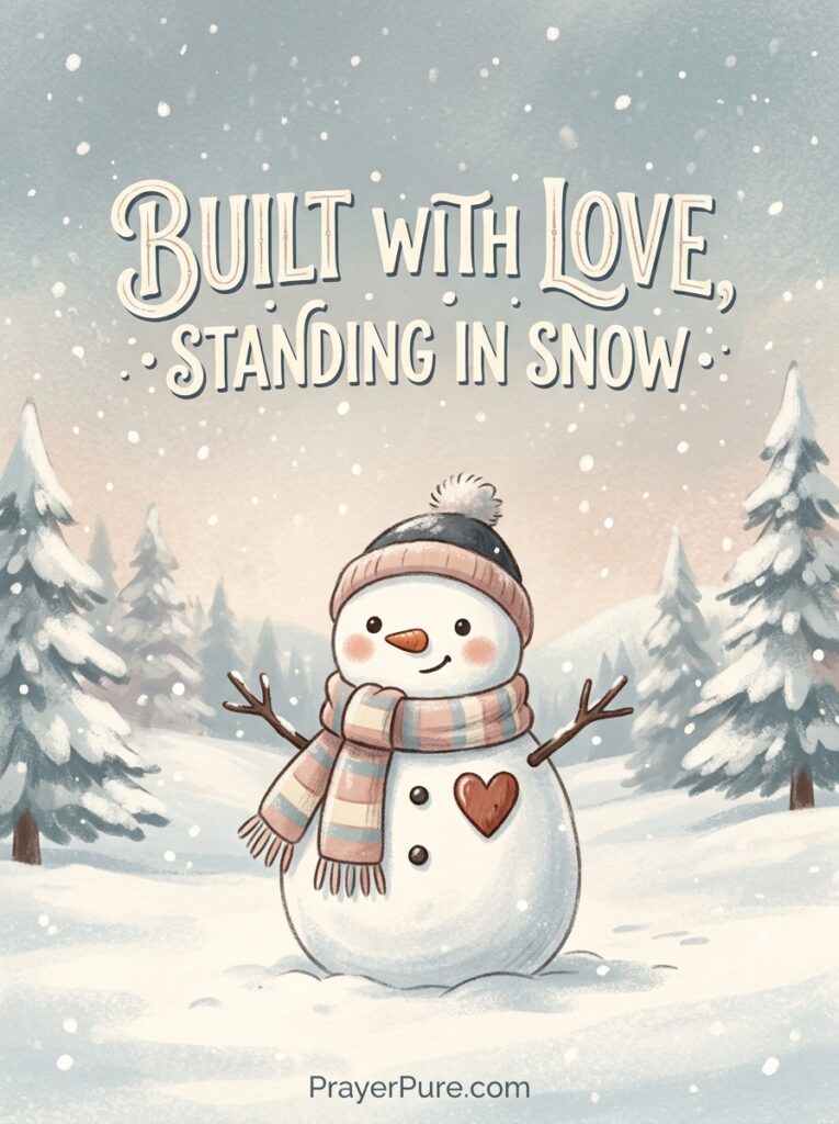 Short Heartfelt Snowman Captions