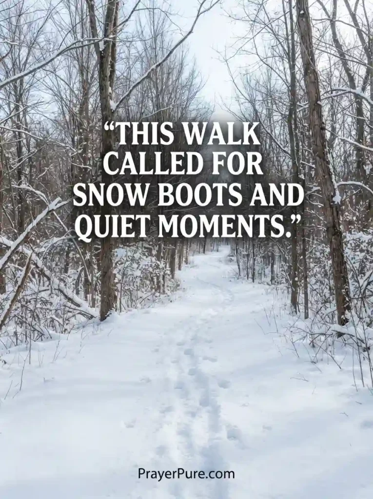 Snow Captions for Winter Walks