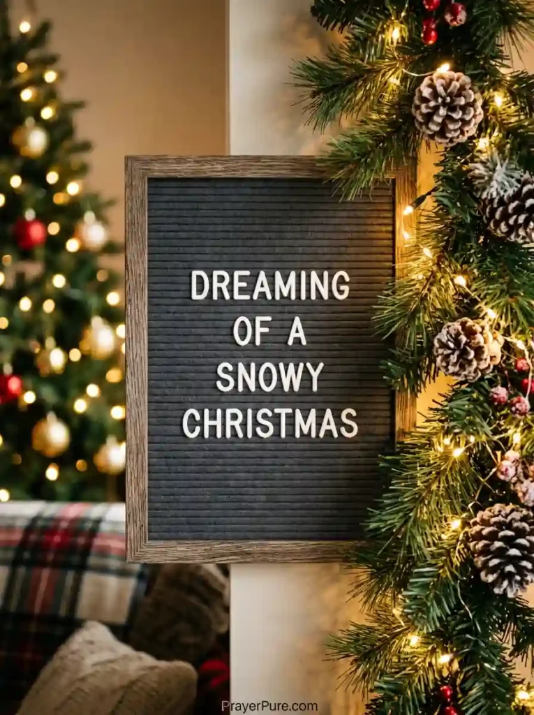 Snow Letter Board Quotes for Christmas Season