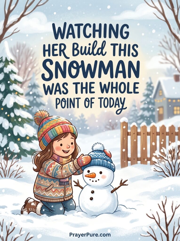 Snowman Captions About Kids and Wonder