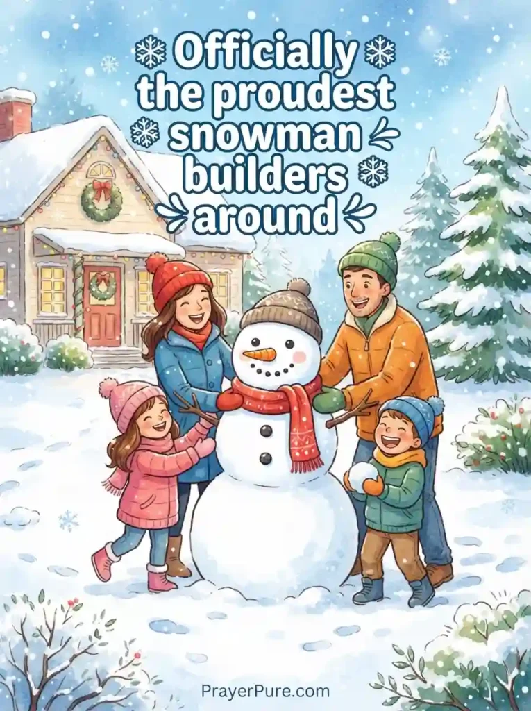 Snowman Captions for Cute Winter Photos
