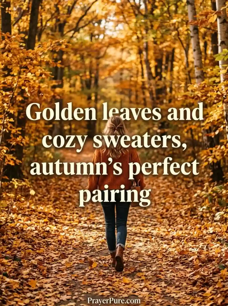 Sweater Weather Captions About Autumn Leaves