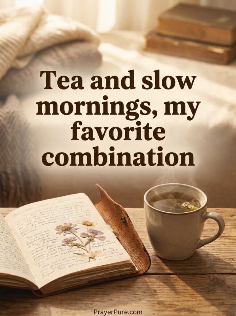 Tea Captions About Cozy Mornings