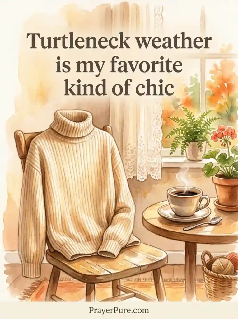 Turtleneck Captions for Chic Cozy Fall Outfits