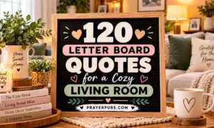 120 Letter Board Quotes for a Cozy Living Room