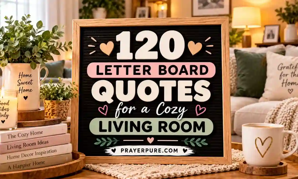 120 Letter Board Quotes for a Cozy Living Room