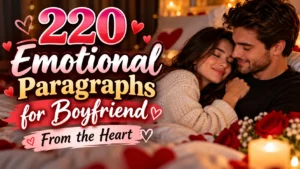 220 Emotional Paragraphs for Boyfriend From the Heart