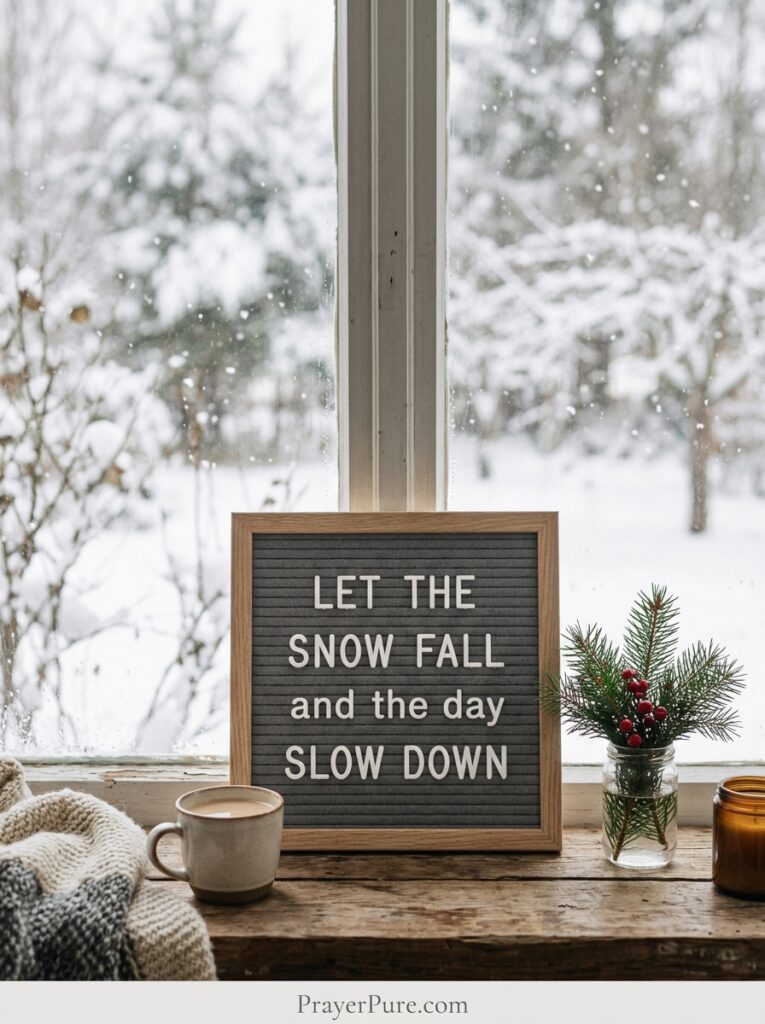 Snow Letter Board Quotes for Cozy Winter Days