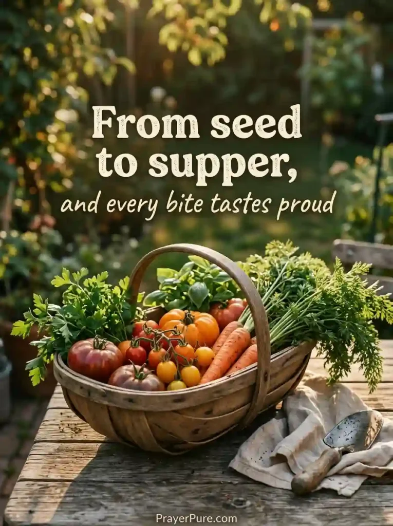Vegetable Garden and Harvest Captions